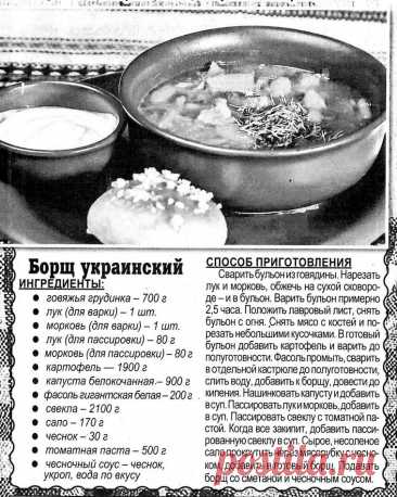Борщ украинский