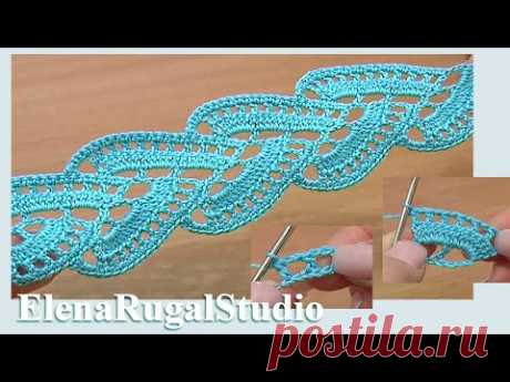 Crochet Lace Урок 1, демо-версия. Как вязать ленту крючком