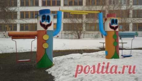 Детская площадка в городе Прокопьевск, Россия. - 9GAG