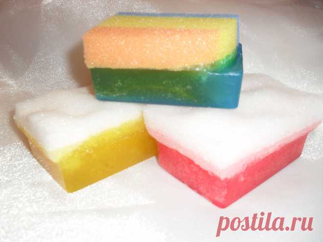 мыло-мочалка с маслом оливы,эфирными маслами