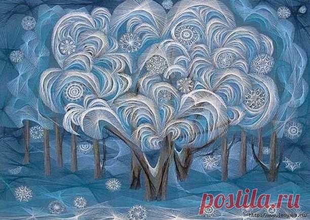 ​Вышивка "Хордовый стежок"