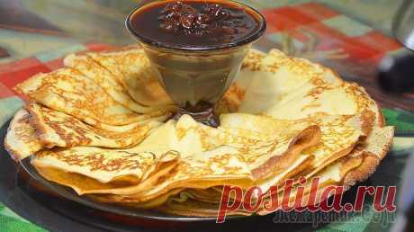 Вкусные ажурные блинчики на молоке
