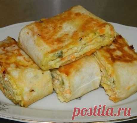ЗАКУСКА ИЗ ЛАВАША С НАЧИНКОЙ