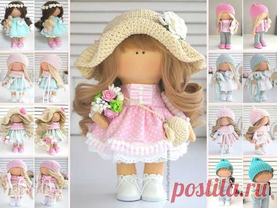 Decor Art Doll Handmade, Interior Design Rag Doll, Baby Room Gift Idea Doll, Home Decoration Textile Doll, Russian Style Doll by Maria L Hello, dear visitors!  This is handmade textile doll created by Master Maria L (Kazan, Russia). Doll can be made by Order. Doll is 25 cm (9.8 inch) tall.  All dolls on the photo are made by master Maria L. You can see all dolls by Maria L by search in our shop: