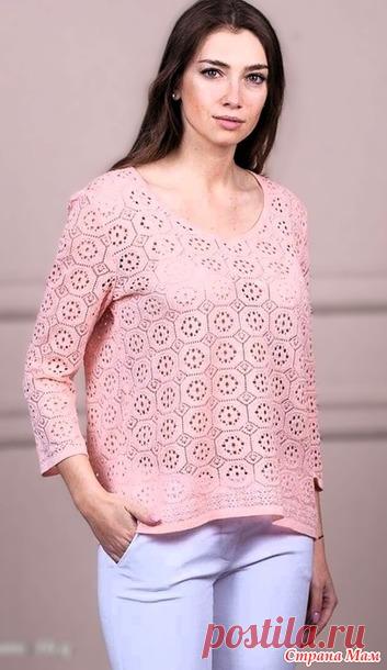 Джемпер спицами с геометрическим узором. Спицы. - ВЯЗАНАЯ МОДА+ ДЛЯ НЕМОДЕЛЬНЫХ ДАМ - Страна Мам