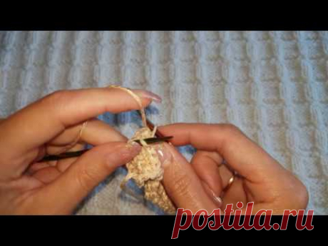Второй вариант вязания двойной пяточки.