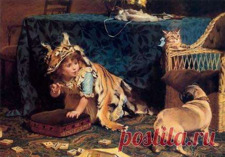 «Собаки и дети». Трогательные картины английского художника Чарльза Барбера