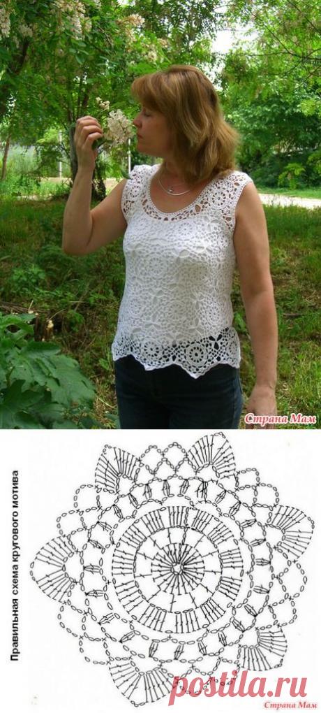 Топ &quot;Белая акация&quot;. - Вязание - Страна Мам