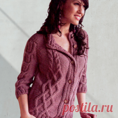 Изысканный жакет с ажуром и косами, эффектный кардиган а-ля «шинель» и ещё 2 стильные модели спицами | Вязание с Paradosik_Handmade | Дзен