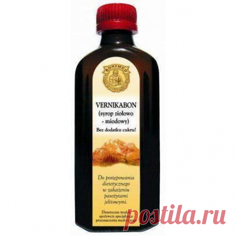 VERNIKABON syrup, honey and herbal 130g sugar, digestive system diseases
