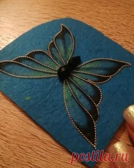Процессы... Скоро будет красота🦋🦋🦋#броширучнойработы#процессы#искусство#подарки#вышивка#бабочка#эксклюзив#brooches#handmade#womanslook#art#artist#творчество#paint#create#