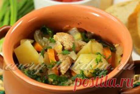 Курица с картошкой в горшочке в духовке, пошаговый рецепт