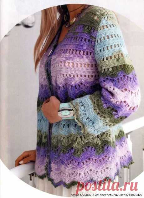"За темной полосою светлая придёт...". Потрясающие вещи из секционной пряжи.Подборка фото. | MuMof2 | Яндекс Дзен