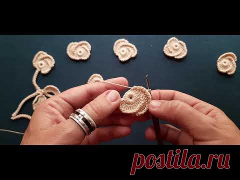 Бутон цветка крючком. Szydełkowy paczek kwiatowy.Capullo de ganchillo.