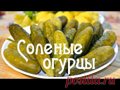 Соленые огурцы - засолка огурцов на зиму в банках, рецепт без уксуса