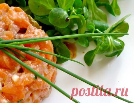 «Божественный» деликатес: тартар из лосося — Вкусные рецепты