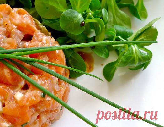 «Божественный» деликатес: тартар из лосося — Вкусные рецепты