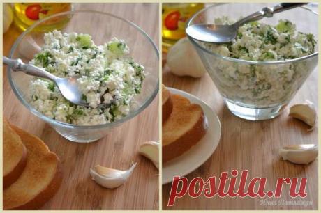 Диетический ужин: творог с огурцом и зеленью — Совет