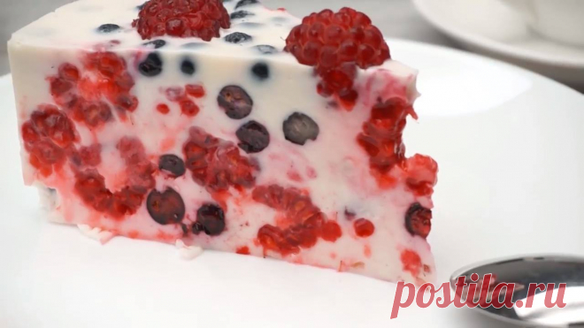 Ягодный торт без выпечки за 15 минут. 🍓🍰💪 Вкусно, Быстро и Просто!