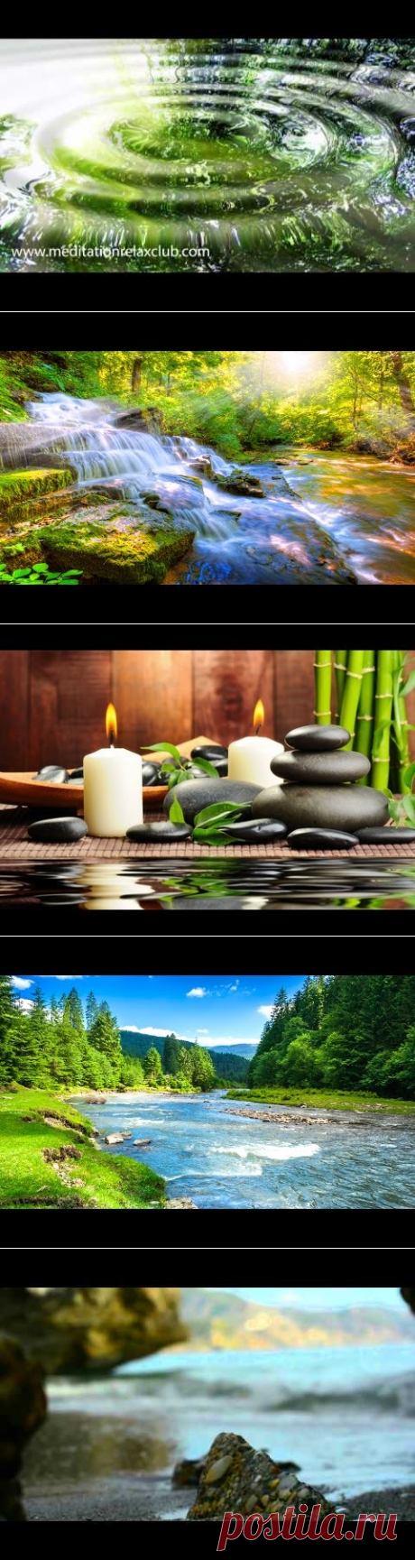 3 HOURS Relaxing Music with Water Nature Sounds Meditation - YouTube