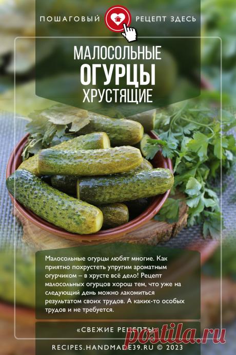Хрустящие малосольные огурцы. Пошаговый рецепт с фото приготовления хрустящих малосольных огурцов. Вкусные огурцы горячим способом. Рецепты с огурцами. Русская кухня. #свежиерецепты #рецепт #огурцы #лето #засолка