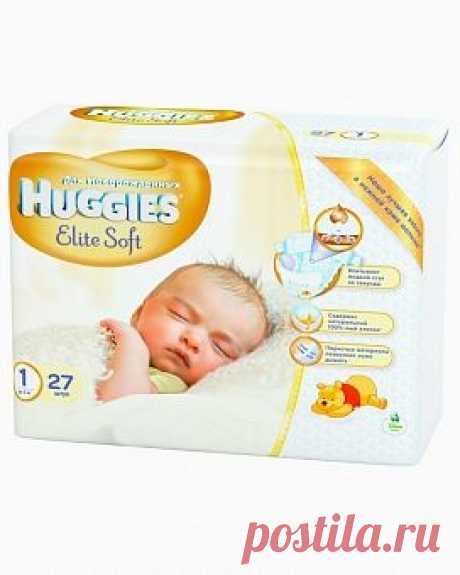 Подгузники Элит Софт для новорожденных 1 (до 5 кг) 27 шт Хаггис (Huggies)