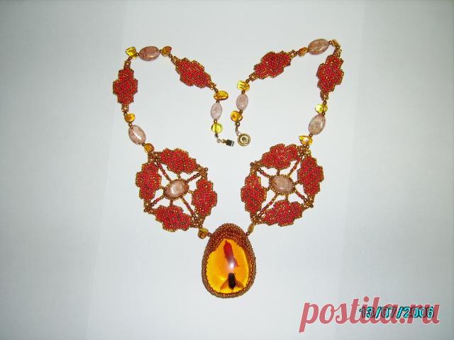 кулон Восточный (Муха) | biser.info - всё о бисере и бисерном творчестве