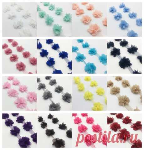 13 шт./Двор 3D бледно сиреневый шифон комплект Цветы свадебное платье невесты ткань кружевная бейка DIY Вышивание купить на AliExpress