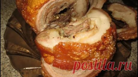Свиной рулет из брюшины.МЯСНОЙ РУЛЕТ.Сочный рулет из свинины.