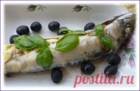 Фаршированная скумбрия, запеченная в фольге