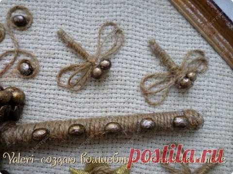 Моментальная шпагатная стрекоза для декора. Мастер класс.