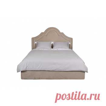 Кровать Charlotte с подъемным механизмом, велюр бежевый. Bel01 178*218*141 см. Дизайнерские кровати купить в Москве - элитные кровати премиум класса, цена в интернет-магазине ForestGum