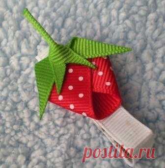Заколочки из репсовых лент для маленьких модниц