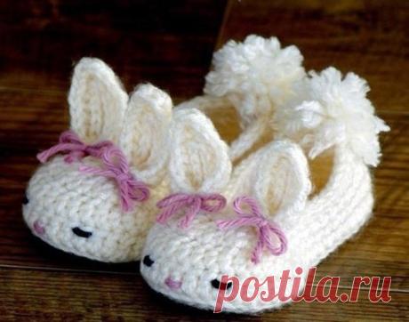 ТАПОЧКИ-ПИНЕТКИ "ЗАЙЧИКИ".СХЕМА.