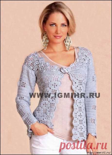 Необычный жакет крючком