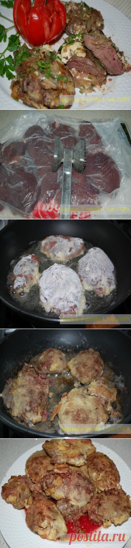 Жареная куриная печень - пошаговый фото рецептКулинарные рецепты