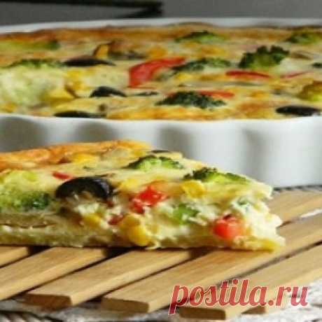 Быстрый мясной пирог с овощами -Этот пирог даже вкуснее пиццы! Попробуйте оторваться невозможно