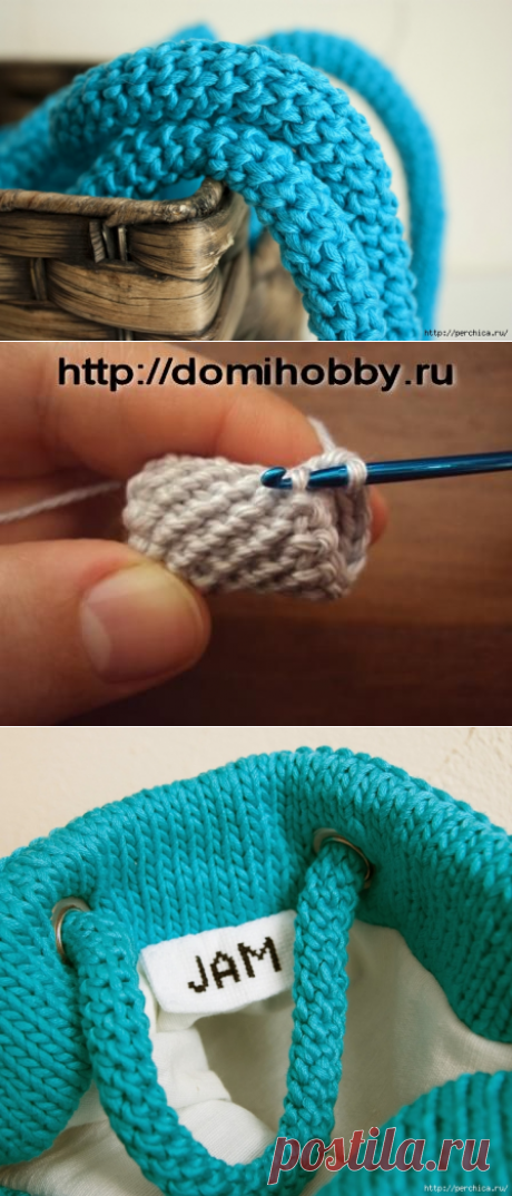 Как связать крючком круглый прочный шнур.