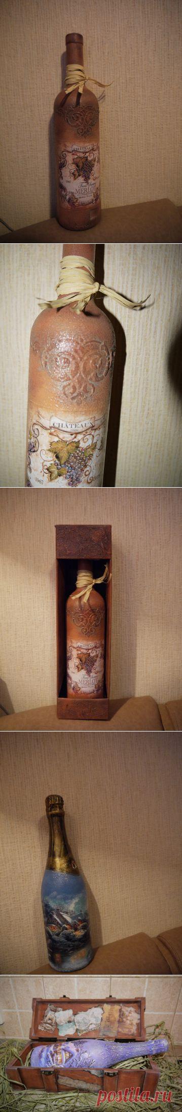 Бутылочки / Декупаж / Декупаж. Работы пользователей