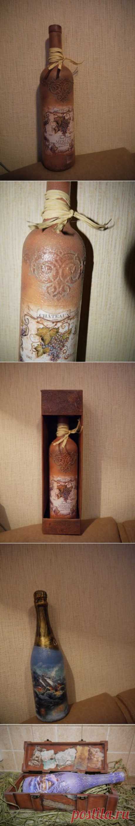 Бутылочки / Декупаж / Декупаж. Работы пользователей