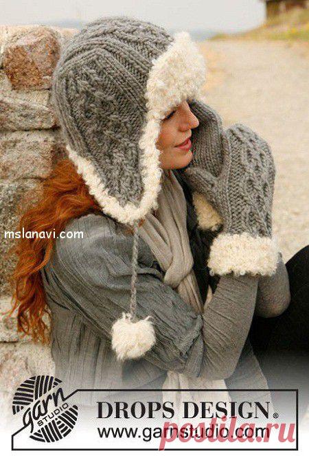 Вязаные женские шапки с ушками или завязками | Вяжем с Lana Vi