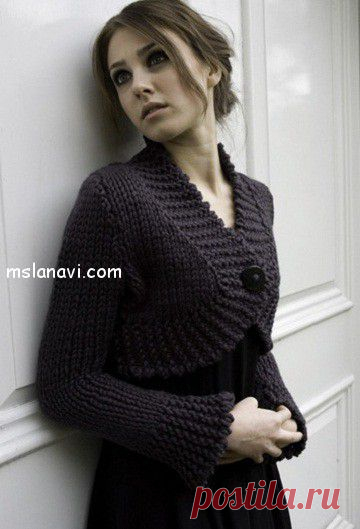 Короткое болеро от Kim Hargreaves (вязание спицами)