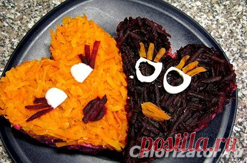 Праздничный салат для двоих - как приготовить, рецепт с фото по шагам, калорийность - www.calorizator.ru