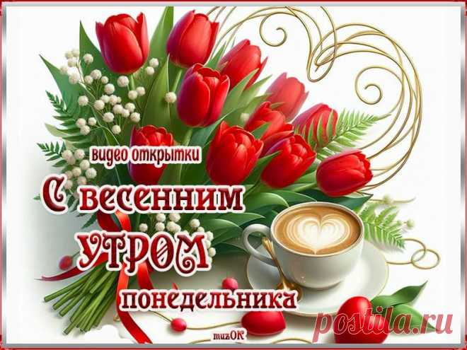 С весенним утром понедельника. Видео открытки * МУЗыкальный подарОК Скачать бесплатно красивые видео открытки с весенним утром понедельника. Понедельник на дворе. Утра доброго тебе.