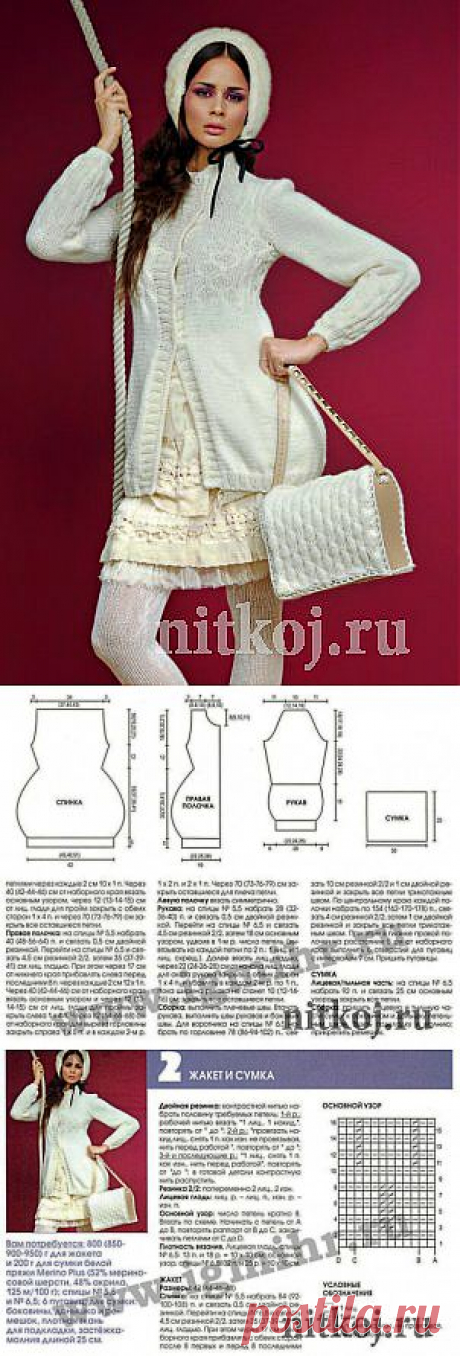 Длинный вязаный жакет &amp;raquo; Ниткой - вязаные вещи для вашего дома, вязание крючком, вязание спицами, схемы вязания