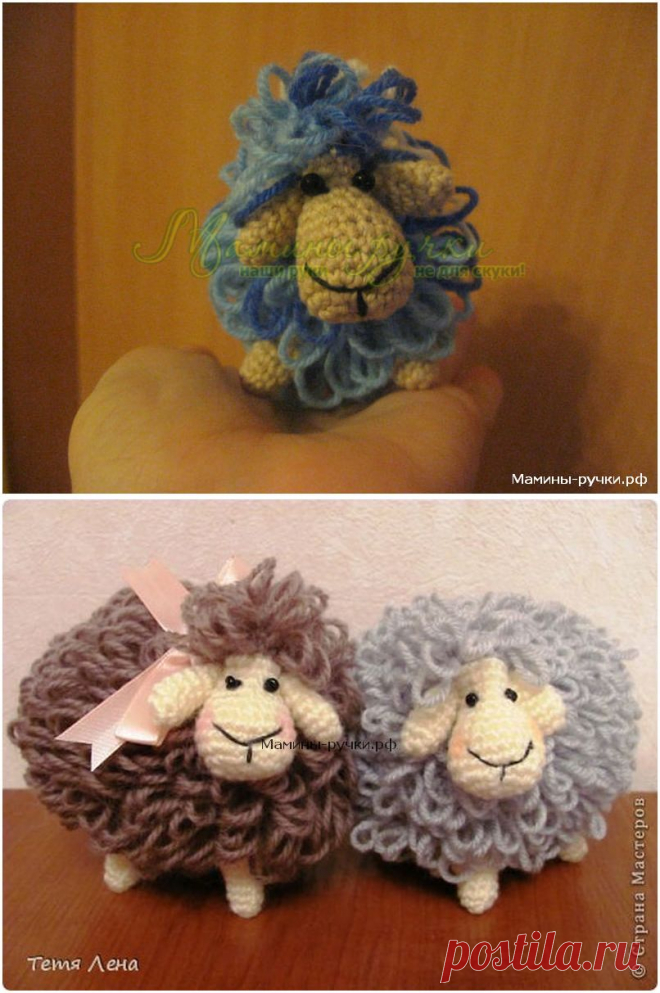 Овца, связанная длинными петлями крючком (sheep crochet) | Мамины-ручки.рф