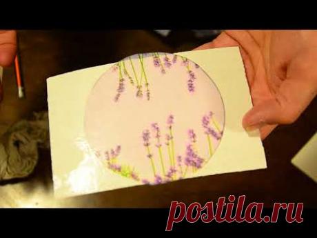 Работа с лакированной салфеткой.