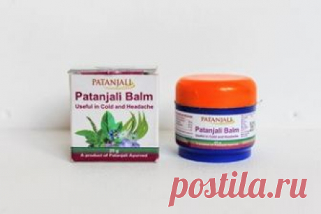 Бальзам Патанджали против простуды и головной боли (Patanjali Balm), 25 гр. Индия.