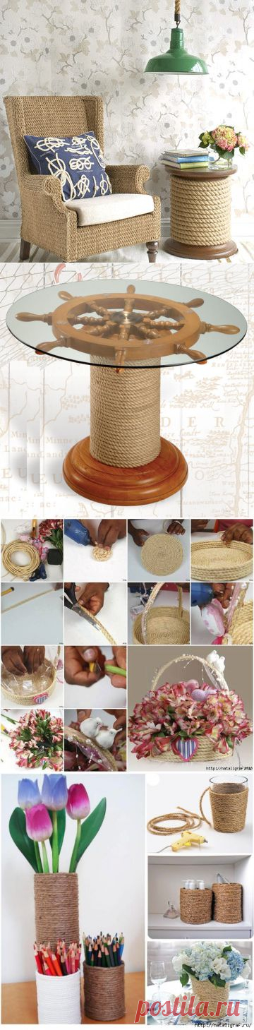 Идеи по использованию веревки в интерьере | Креативные идеи