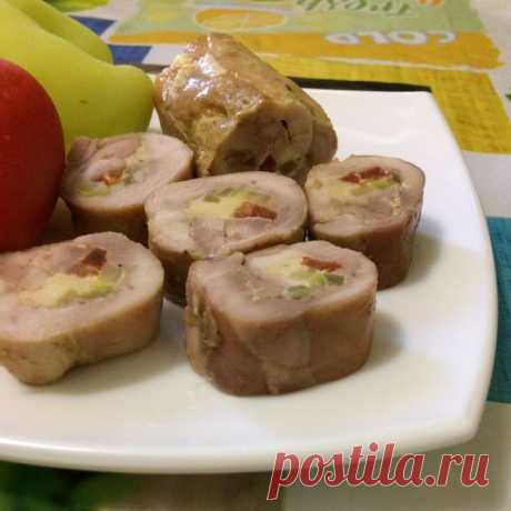 Куриный рулет с овощами и сыром - Простые рецепты Овкусе.ру